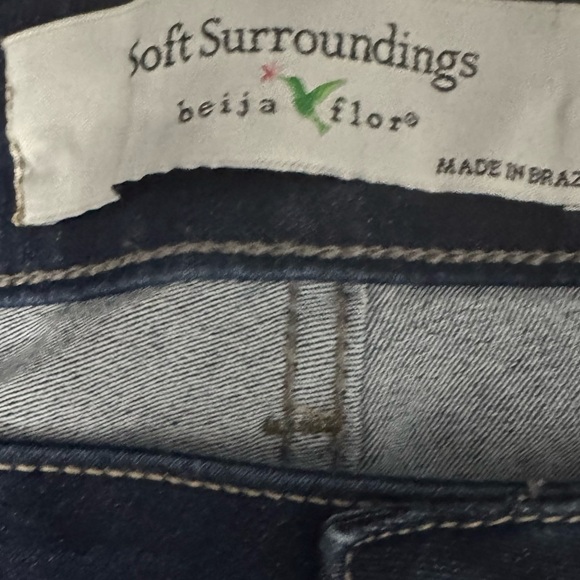 Soft Surroundings Beija Flor Scenic Cuff Jeans Size 16 - Picture 4 of 6